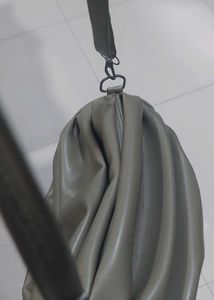 Olive Green Ruched Shoulder Bag
