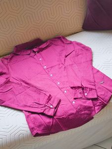 Stylish Red Patterned Shirt