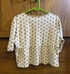 Polka Dot peplum top