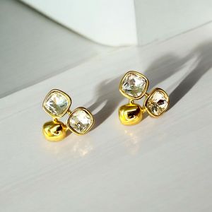 Crystal Huggie Studs