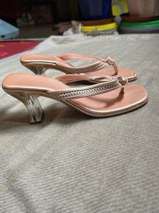 Pink Thong Heel Sandals