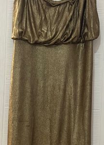 Party Wear Golden Shimmer Dress