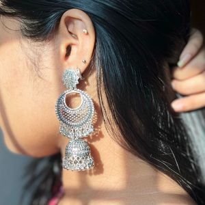 Elegant Oxidised Jhumka Jhumki Earrings