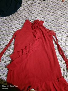 NewDress Bundle: Neavy Blue Sleeveless &amp; Red Ruffl