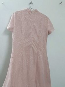 Pink Embroidered Cheongsam Dress