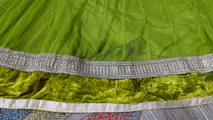 beautiful lime green net kurta set
