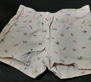Light Baby Pink Color Short Pant For Girl