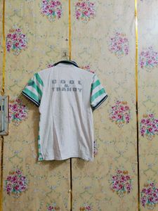 Boys Striped Polo Tee &amp; Denim Shorts