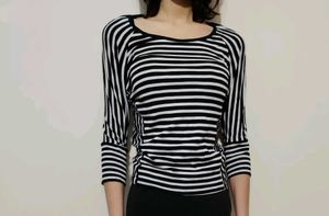 Striped 3/4 Sleeve Top