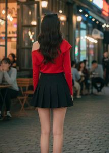 Red Off-Shoulder Top (bodysuit)