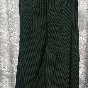 Vertical Stripped Jumpsuit- Dark Grey/Black