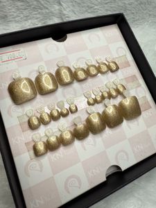 (Sale) Golden Press On Nails 4 Ur Toes- Legs