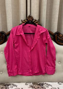 Pink Button-Down Top