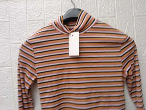 New with tag Korean Striped Turtleneck Long Sleeve