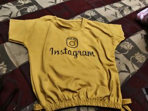 Instagram Graphic Yellow Top