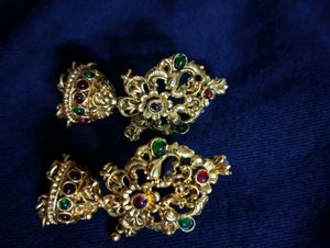Golden Jhumka Earrings