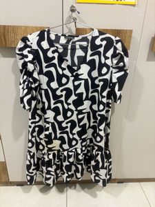 Abstract Print Mini Dress