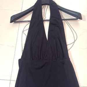 Black Halter Mini Dress