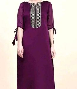 Purple Dress with Sequin Detail