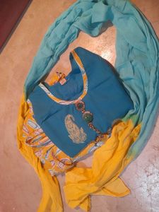 Daily Wear Kurti Pajama Chunni Set