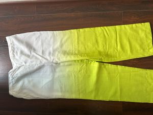 Lime Green Ombre Button-Down Dress XL, XXL