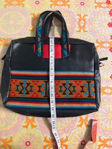 Leather Laptop Bag With Detailing