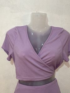 Cute Lavender Two-Piece Set