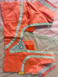 Beautiful Lace Work Saree&amp; Stiched Blouse