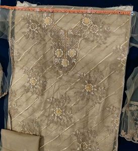 Elegant Embroidered Suit Material