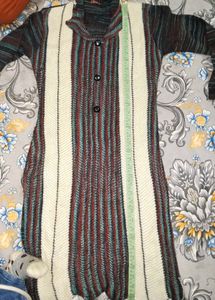 Striped Woollen Kurti Pullover