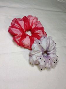 A Set Of Two Scrunchies