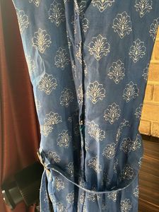 Blue Printed Jumpsuit