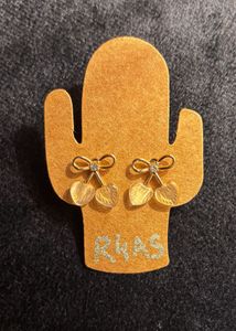 Korean Cherry Bow Earrings