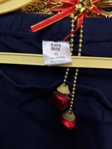 Navy Blue Ankle Length Leggings