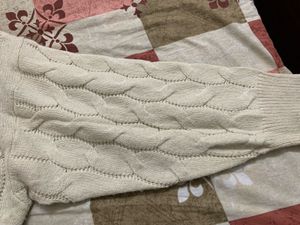 Cream Knit Cropped Sweater