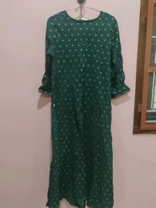 Green Patterned Maxi Dress