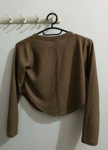 Brown Cropped Sweater