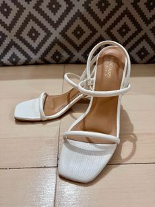 White Strappy Heels