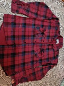 Red Plaid Flannel Shirt