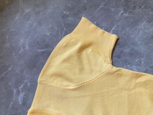 Yellow Scalloped Edge Cardigan