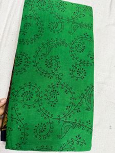Elegant Green &amp; Blue Saree