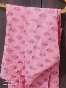 Pink Patterned Cotton Pants
