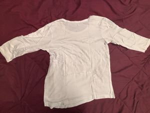 Plain White 3/4th Sleeve T-shirt