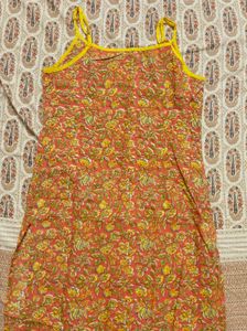 Floral Strappy Kurti With Adjustable Straps