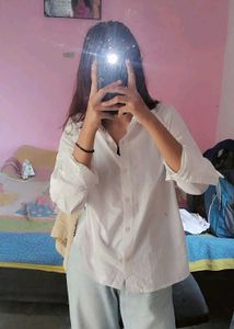 White Button-Up Top