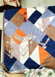 Mirror &amp; Pearl Drop Earrings