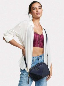 The Victoria Top Zip Crossbody Navy