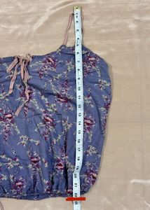 Floral Camisole with Lace Neckline