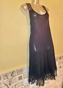 🎁Buy 2 Get 1 Free🎁Black Fringe Beach Dress