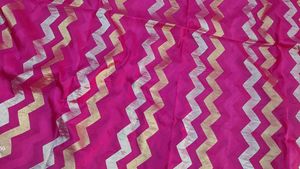 Pink Saree with Gold Detail